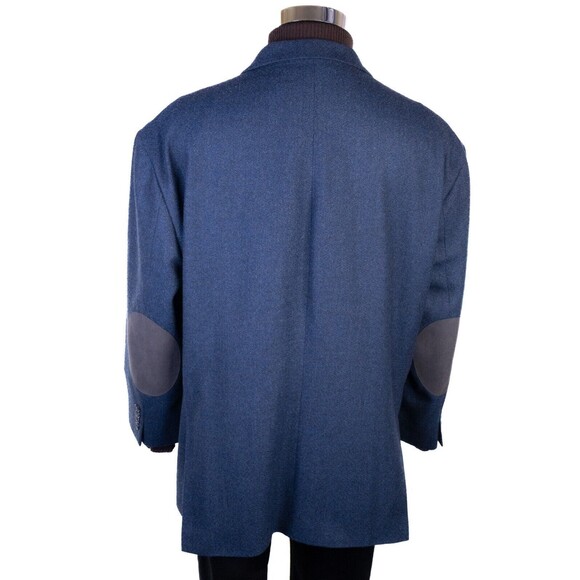Jos A Bank 1905 Solid Blue Sz 52R/S Sport Coat Jacket Blazer Two Button Wool - Picture 8 of 13